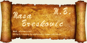 Maša Brešković vizit kartica